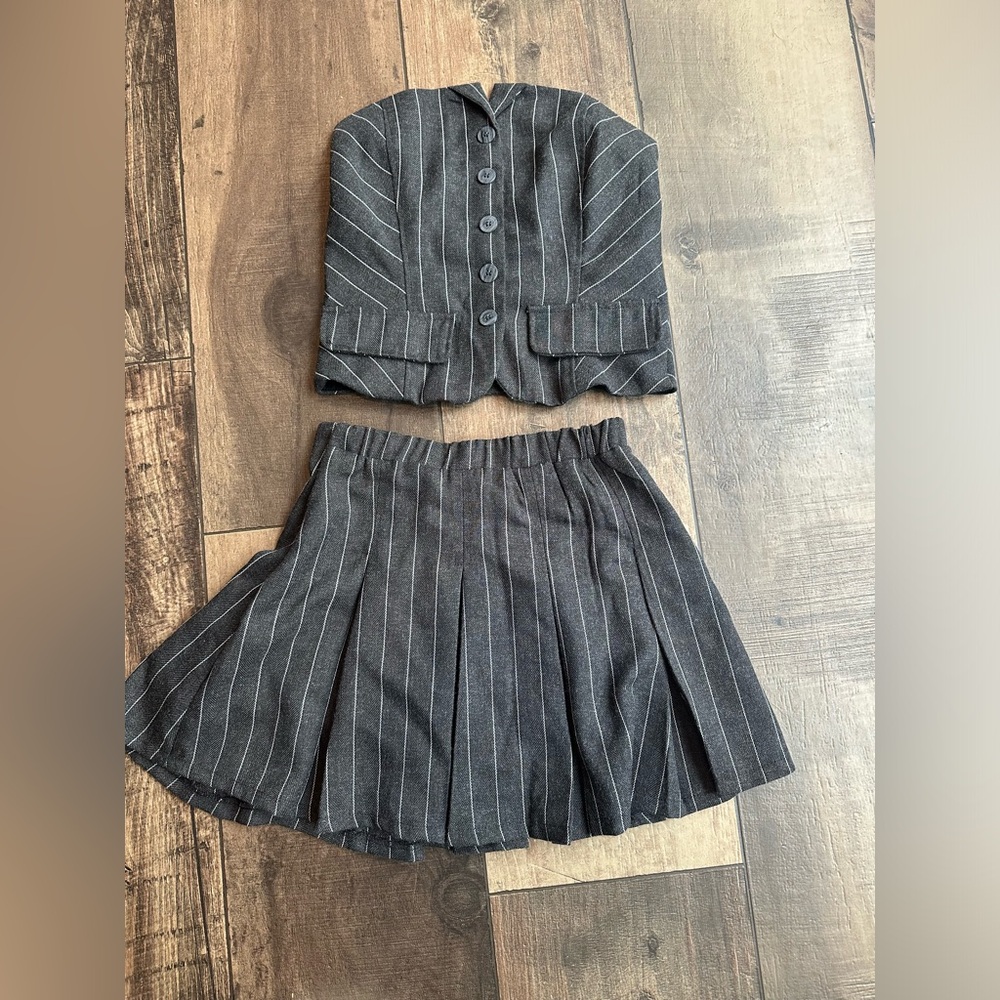 XS Strapless Vest Skirt Set
